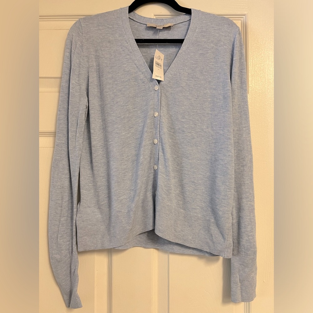 LOFT V-Neck Button Up Cardigan